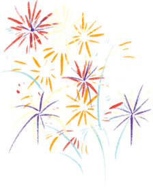 Detailed Storybook Indian Festival Fireworks